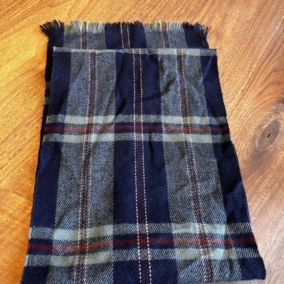 Forecaster of Boston Scarf Gray PlaidMens Womens Made in Japan 60 Fringe Unisex - Picture 3 of 5